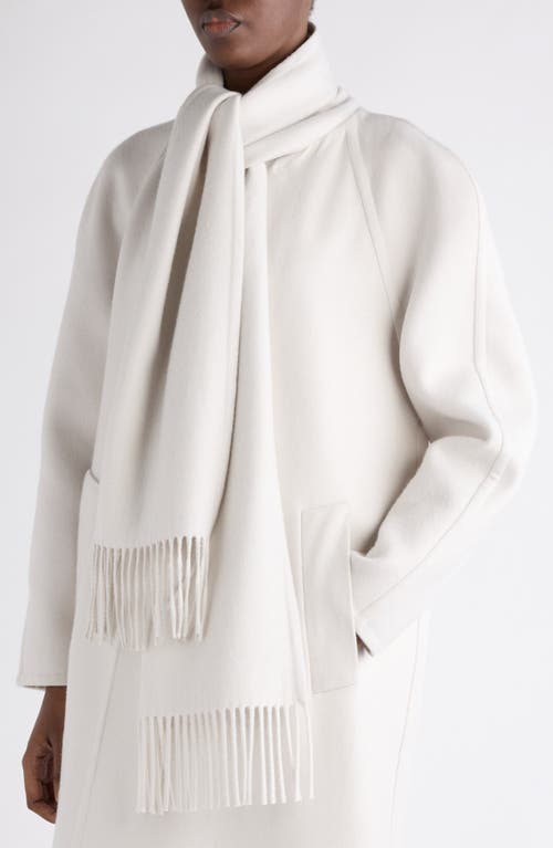 Balenciaga Scarf Cashmere Single-breasted Maxi Coat In White