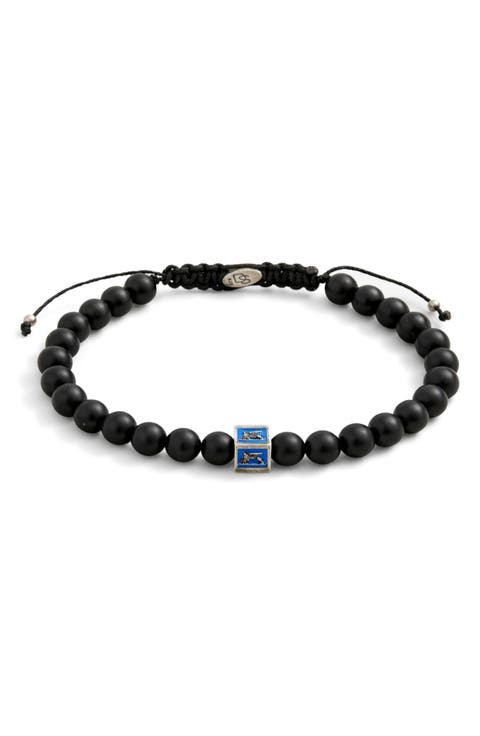 Men's Venetian Lion Beaded Slider Bracelet