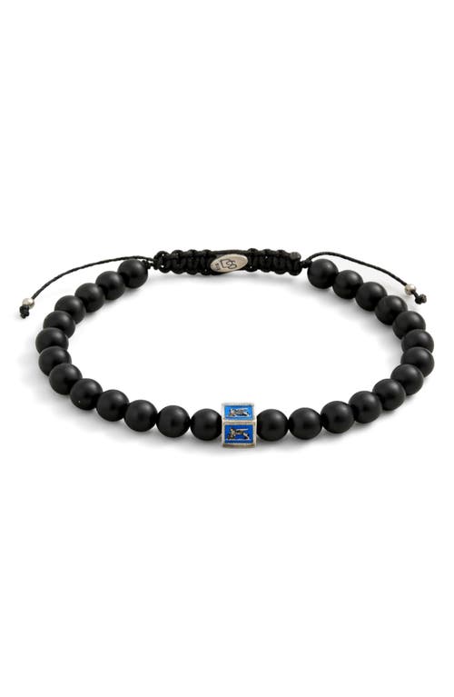 Degs & Sal Venetian Lion Beaded Slider Bracelet In Black