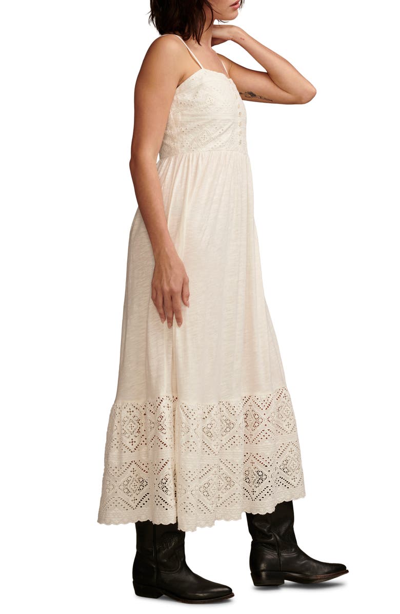 Lucky Brand Cutwork Sundress, Alternate, color,