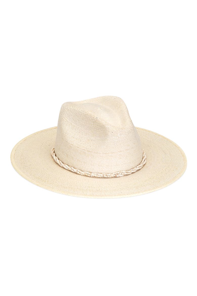 Paradise Straw Fedora, Alternate, color, CREAM