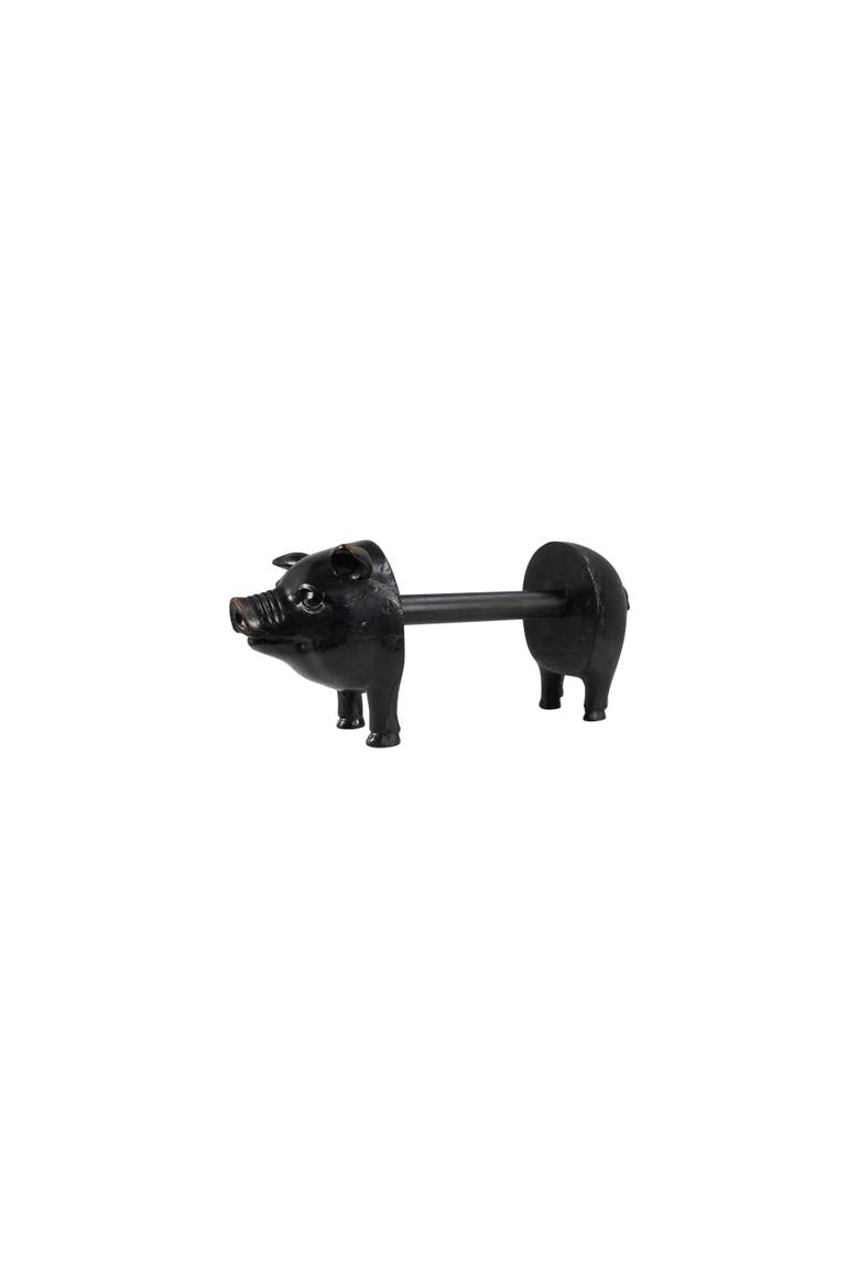 Pig Paper Towel Holder, Alternate, color, Black