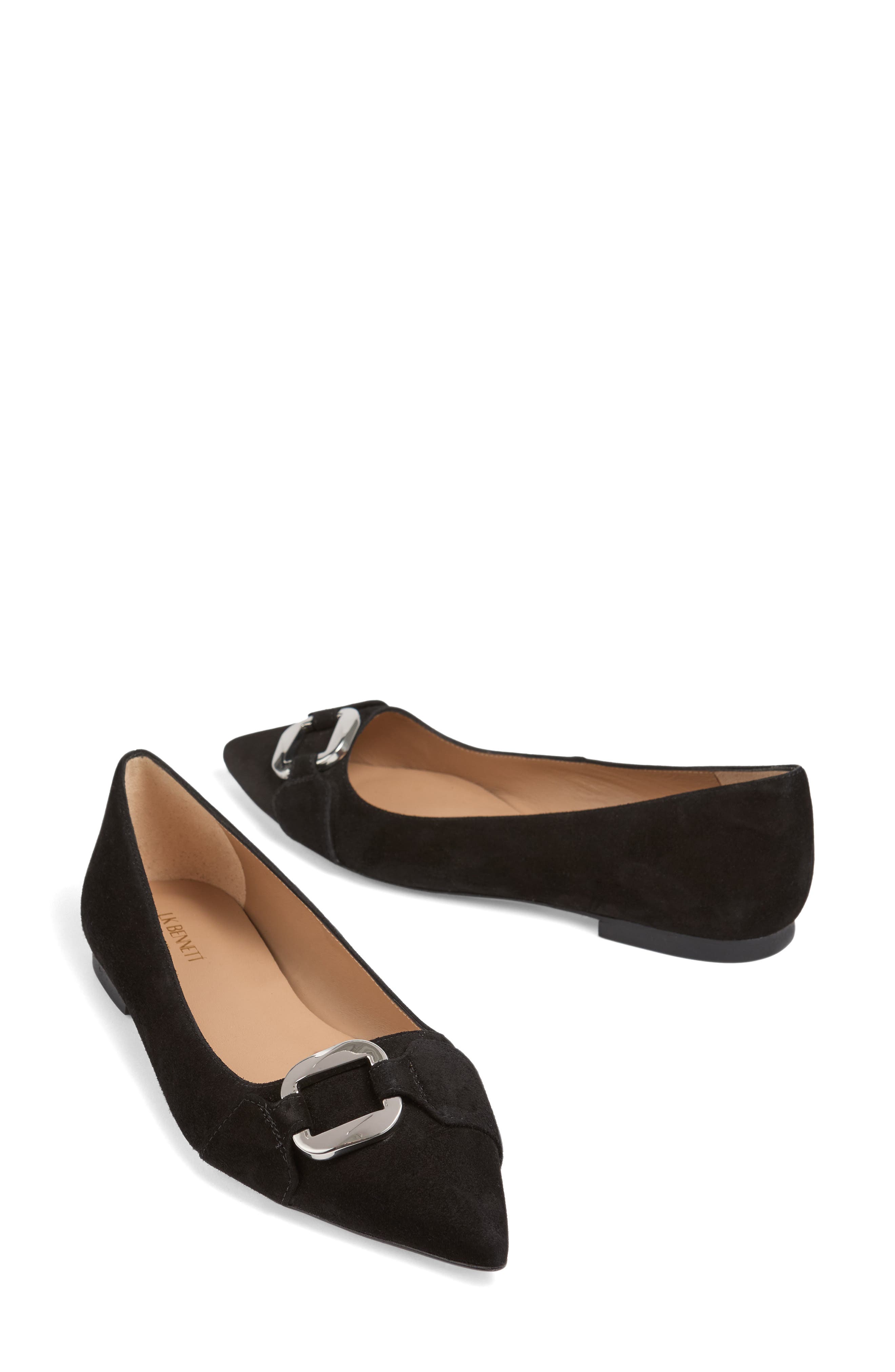 LK Bennett Ethel Pointed Toe Flat, Alternate, color, Black