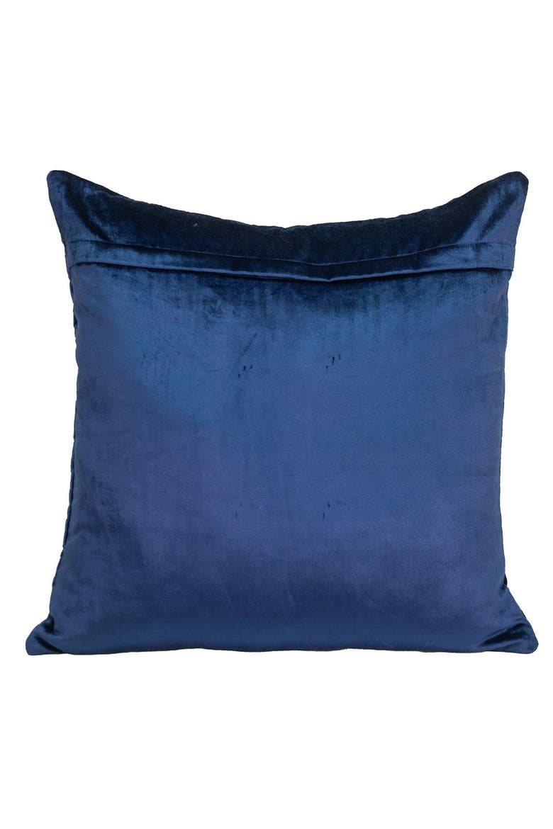 Delta Topstitched Throw Pillow, Alternate, color, BLUE