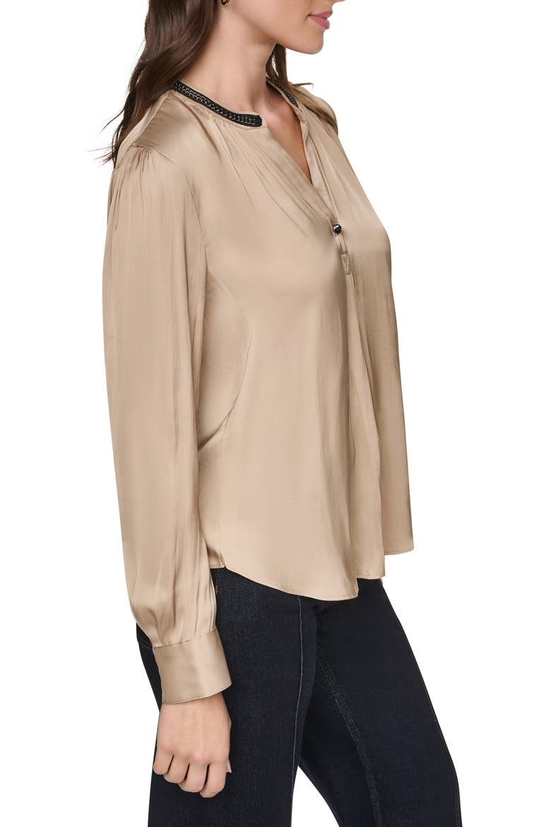 Park Satin Top, Alternate, color, TRAVERTINE