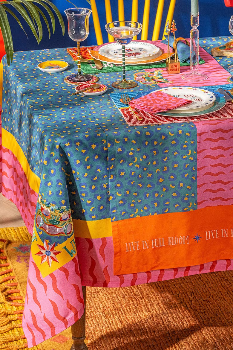 Dadri Beadded Placemat Energy 12X16 In, Alternate, color, Blue