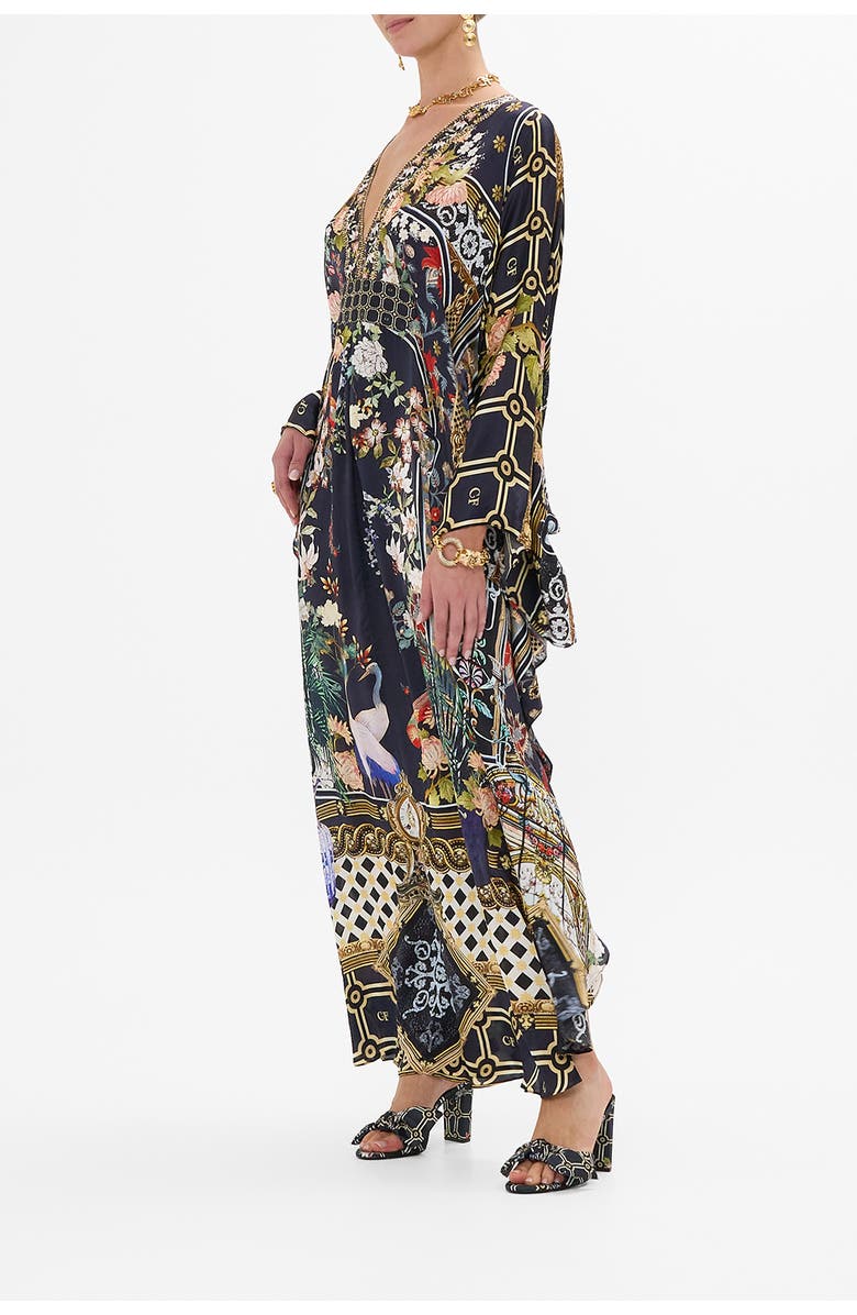 Camilla Long Kaftan With Waist Detail Palacio Poetry, Alternate, color, 