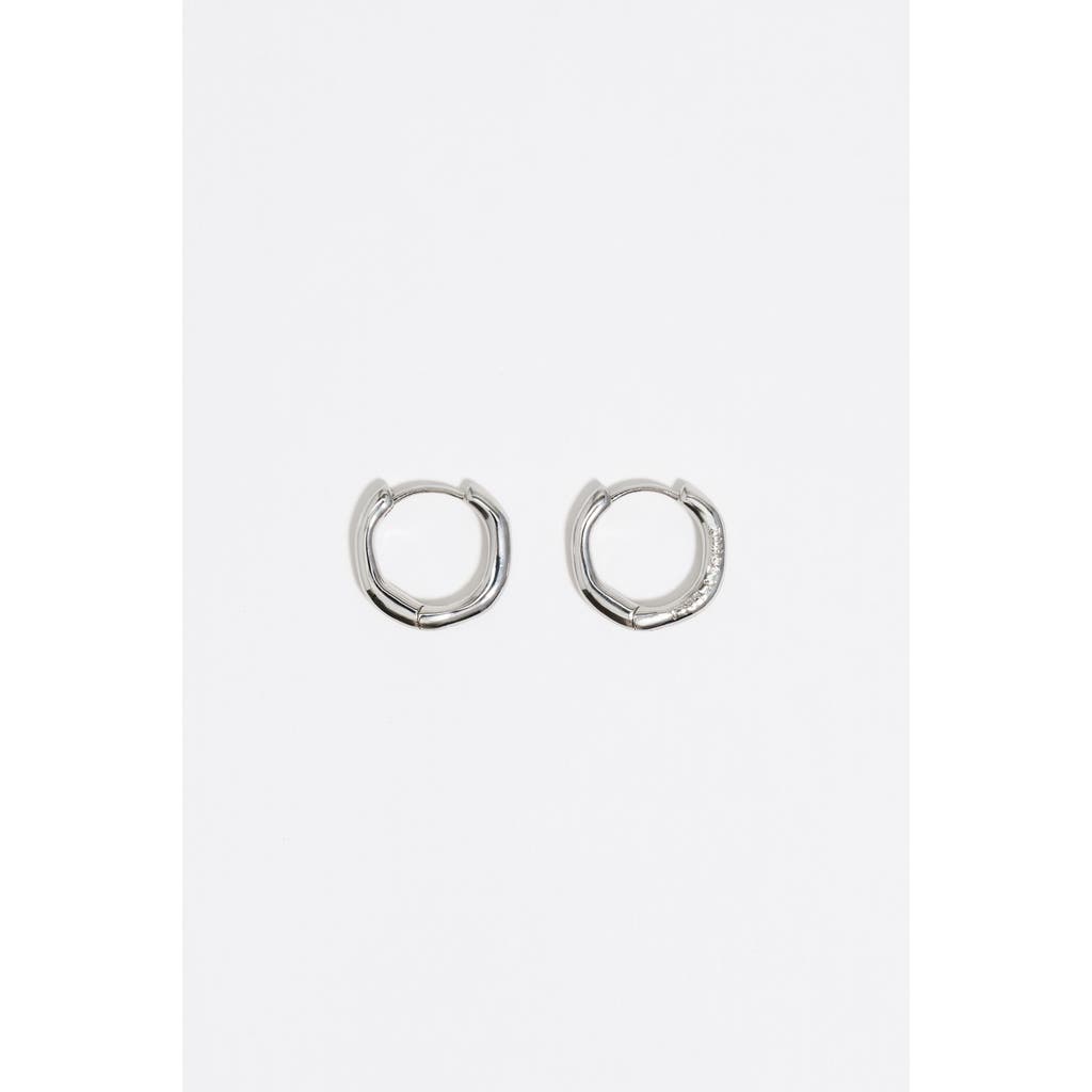 Bimba Y Lola Irregular Hoop Earrings In Metallic