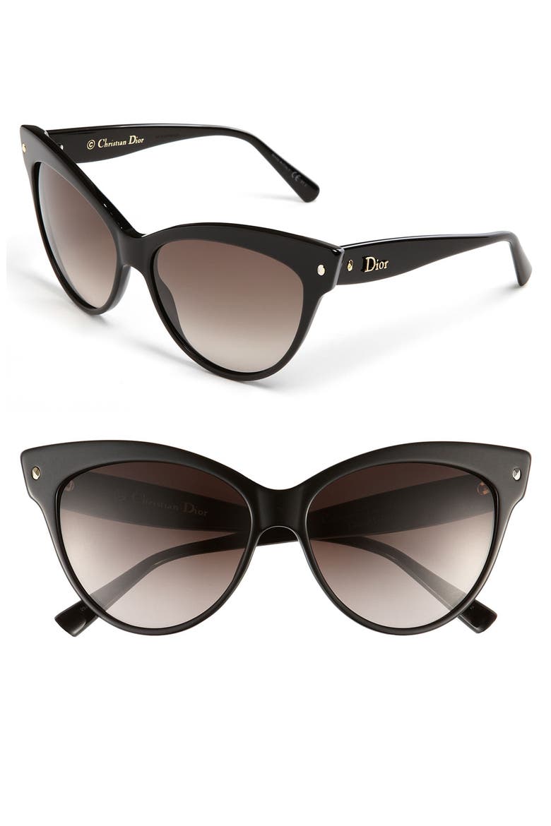 'Mohotani' 58mm Cat Eye Sunglasses, Main, color, BLACK