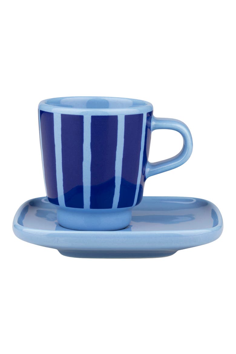 Oiva Piccolo Espresso Cup & Saucer, Main, color, LIGHT BLUE