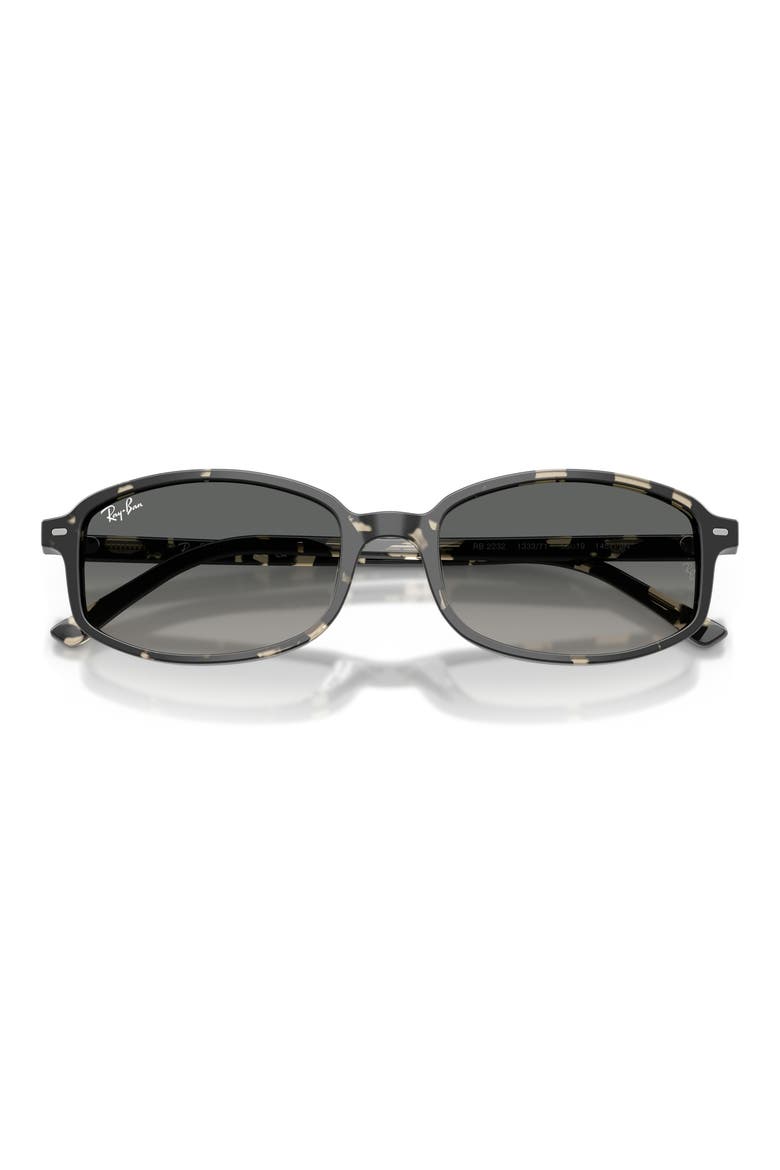 Sam 56mm Irregular Oval Sunglasses, Alternate, color, GREY HAVANA