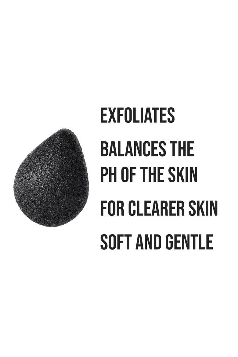 Natural Wood Charcoal Konjac Sponge 10-Pack, Alternate, color, Multicolor