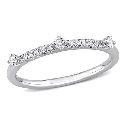 Lab Grown Diamond Band Ring Platinum Silver