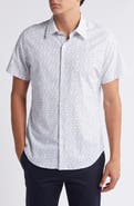 Bonobos Tech Shark Print Short Sleeve Performance Button-Up Shirt