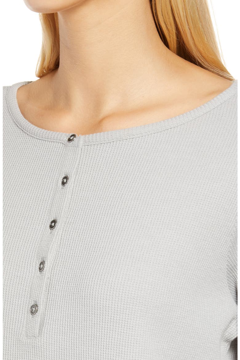 Thermal Knit Henley, Alternate, color, GREY HEATHER