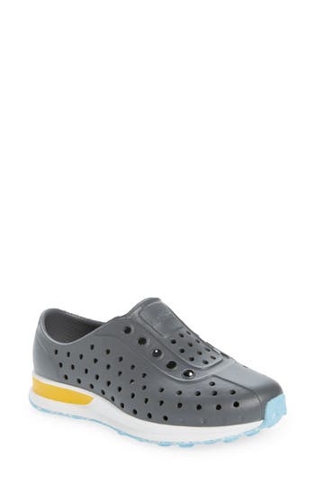 Native Shoes Kids' Robbie Sugarlite Slip-on Sneaker In Dblgry/shlwht/spcyheel