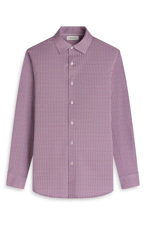 Bugatchi Jules Ooohcotton® Medallion Print Button-down Shirt In Orange