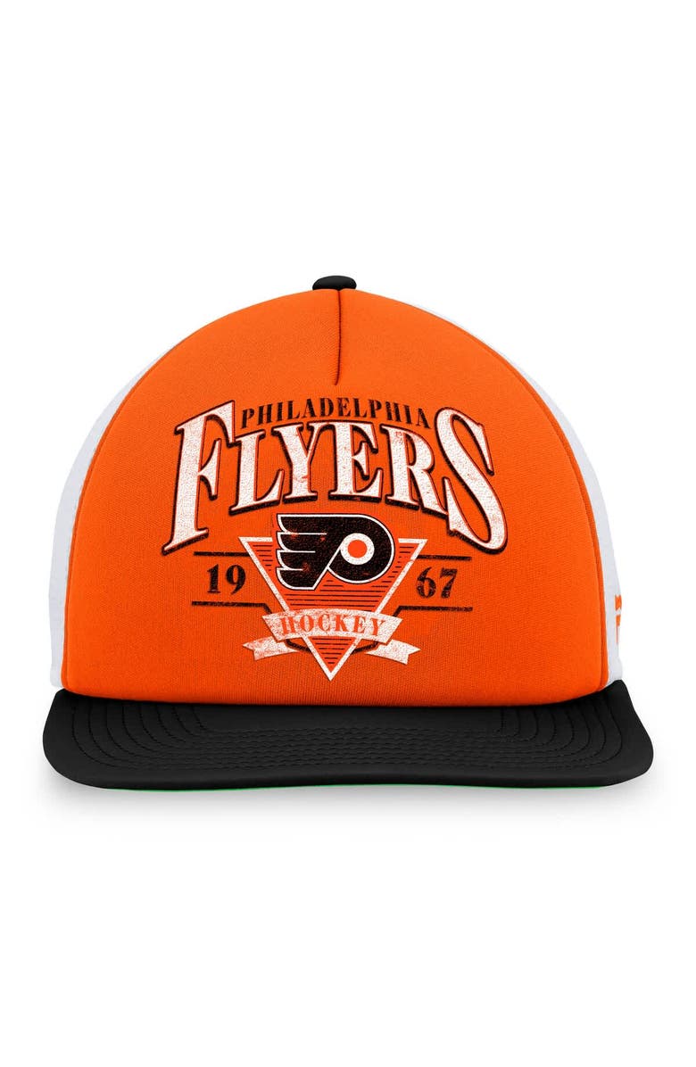 FANATICS Men's Fanatics  Orange Philadelphia Flyers Classic Foam Adjustable Trucker Hat, Alternate, color, Orange