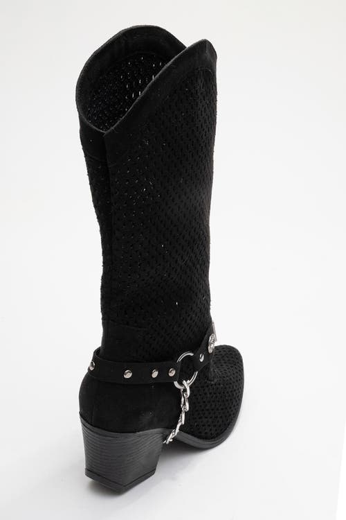Prologue Shoes Lumen Block Heel Western Boot In Black