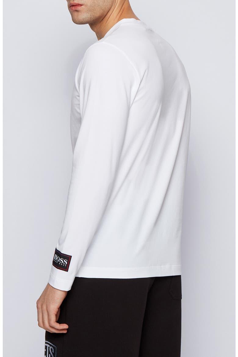 x NBA Threesixty Brooklyn Nets Long Sleeve Graphic Tee, Alternate, color, WHITE