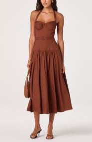 ASTR the Label Katinka Halter Midi Dress