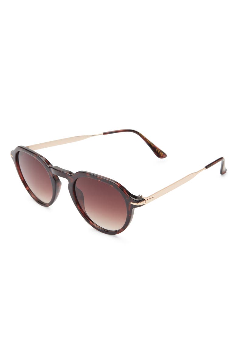 Vince Camuto Gradient Round Sunglasses, Alternate, color, Tortoise