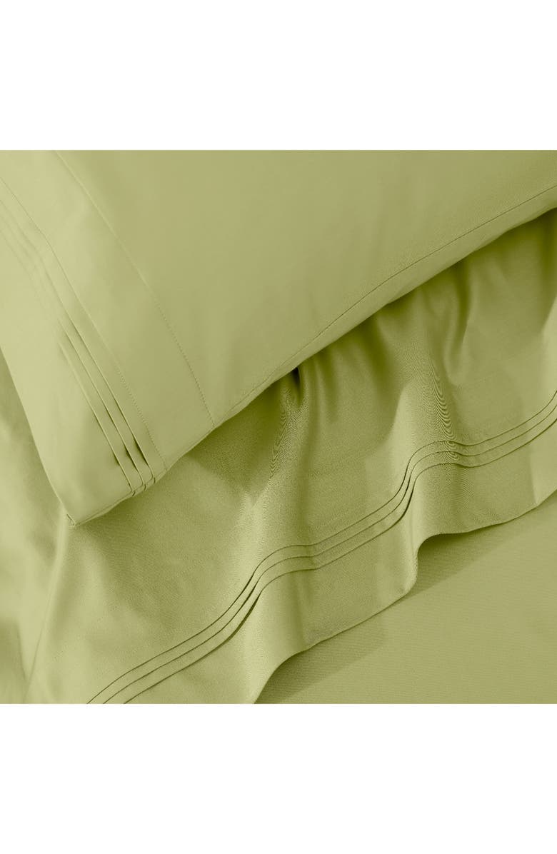 Superior Solid 600 Thread Count Egyptian Cotton Sateen Set of 2 Pillowcases, Alternate, color, Olive Green