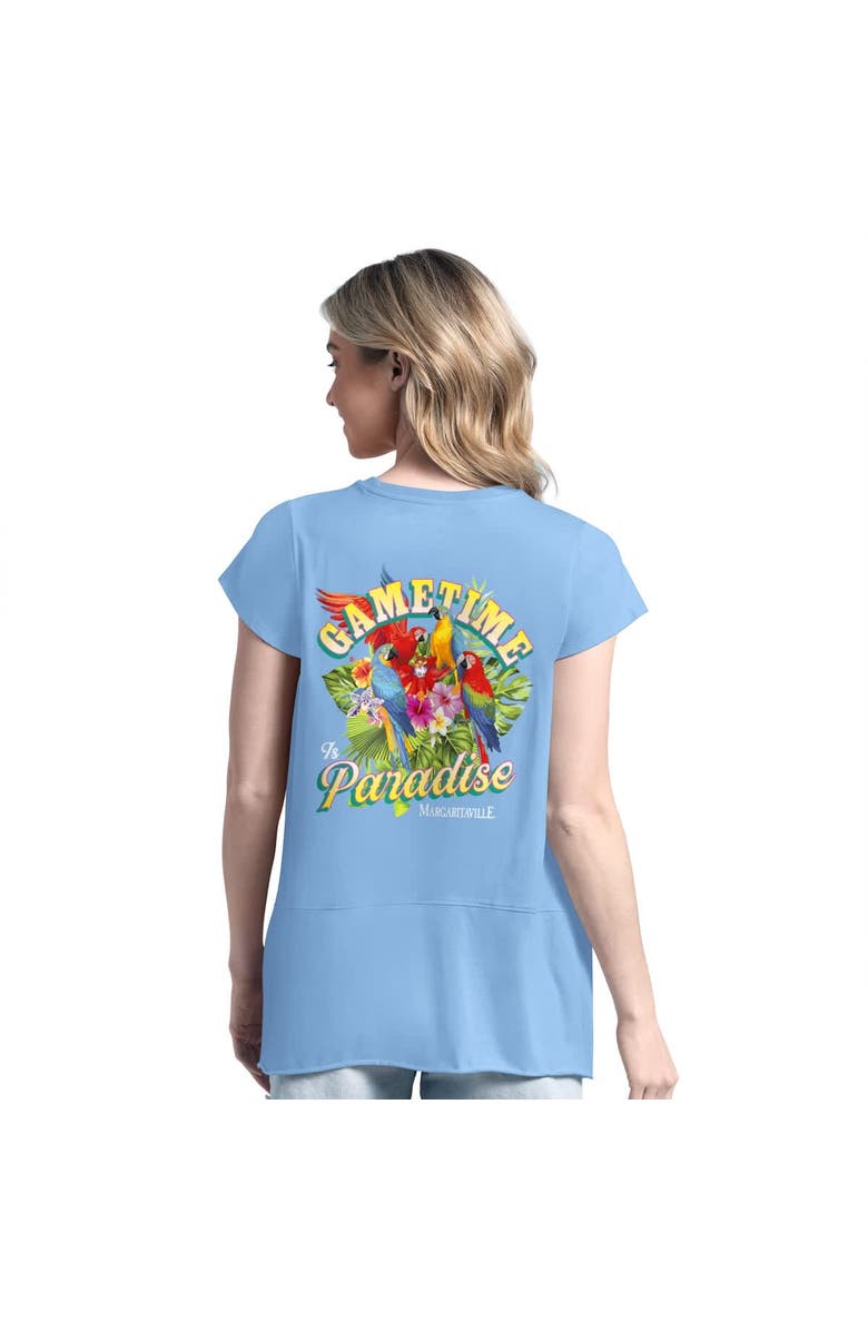 Margaritaville Women's Margaritaville Light Blue Los Angeles Dodgers Gametime is Paradise T-Shirt, Alternate, color, Light Blue