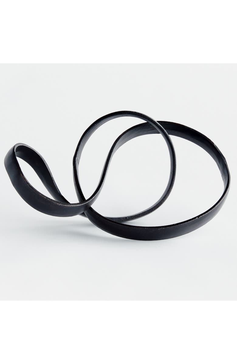 Napa Home & Garden Canute Cast Aluminum Modern Abstract Sculptural Figurine 10" x 16.5", Alternate, color, Black