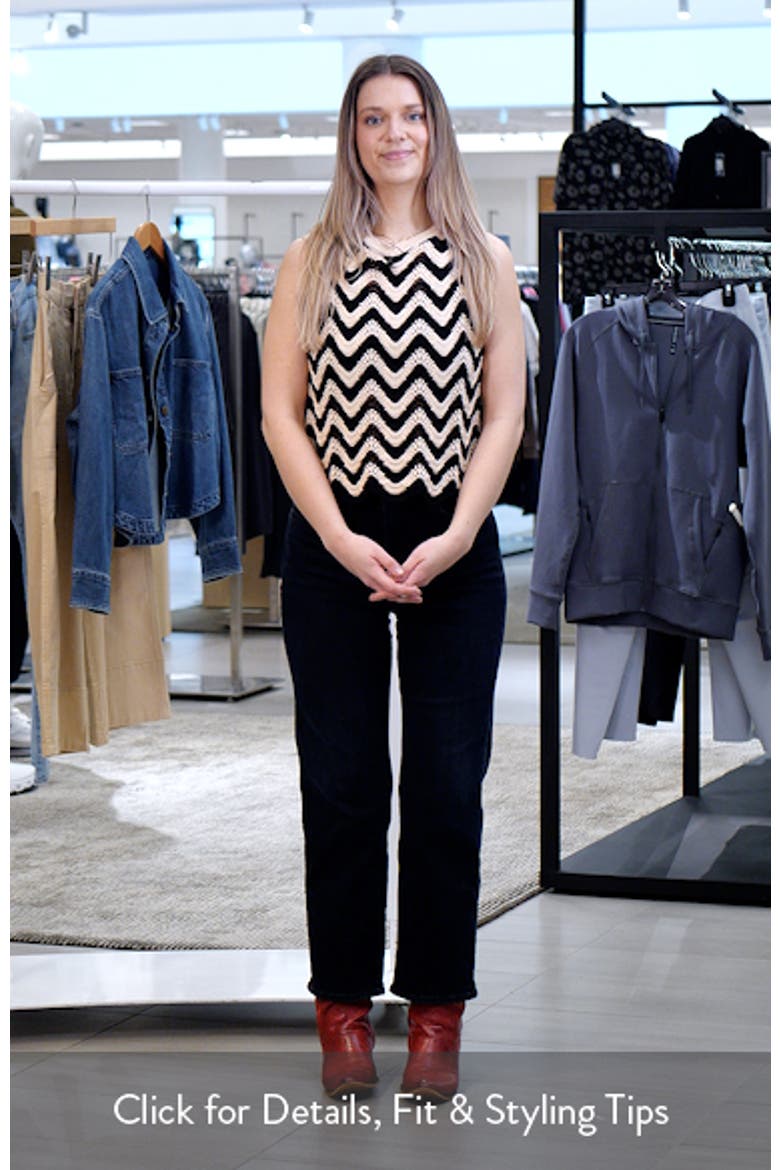 Kayla Chevron Open Stitch Cotton Sweater Tank video