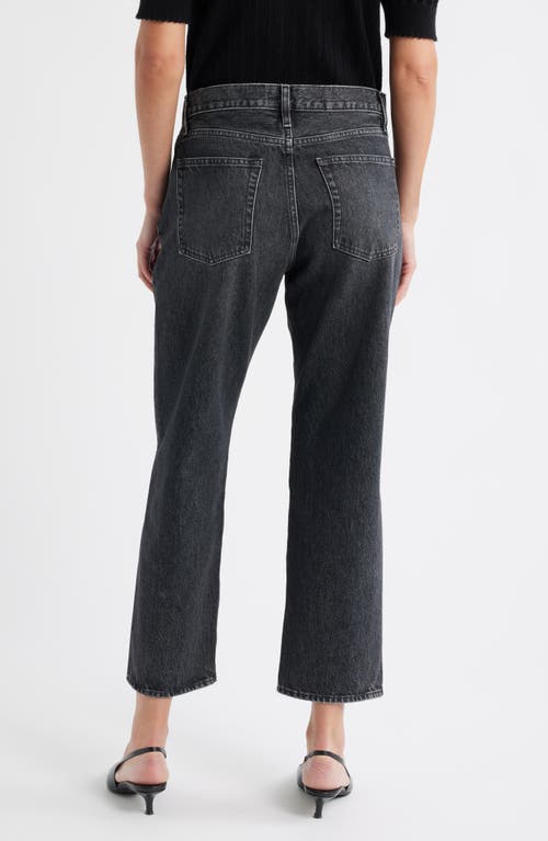 Frame The Hang High Waist Ankle Straight Leg Jeans In Gray