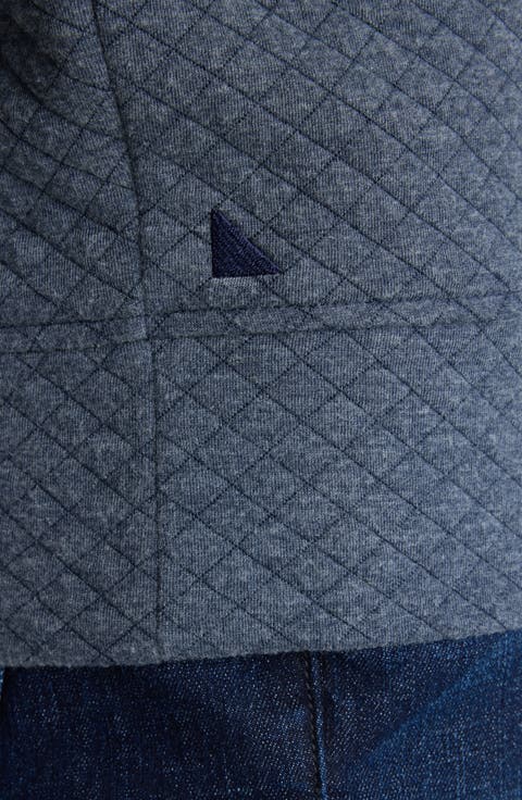 Filipre Quilted Shawl Collar Sweatshirt