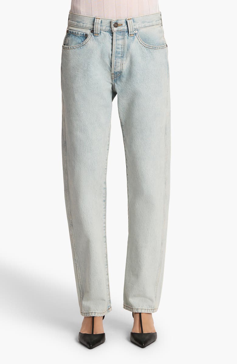 Khaite Callum Tapered Leg Jeans, Main, color, Shelburne
