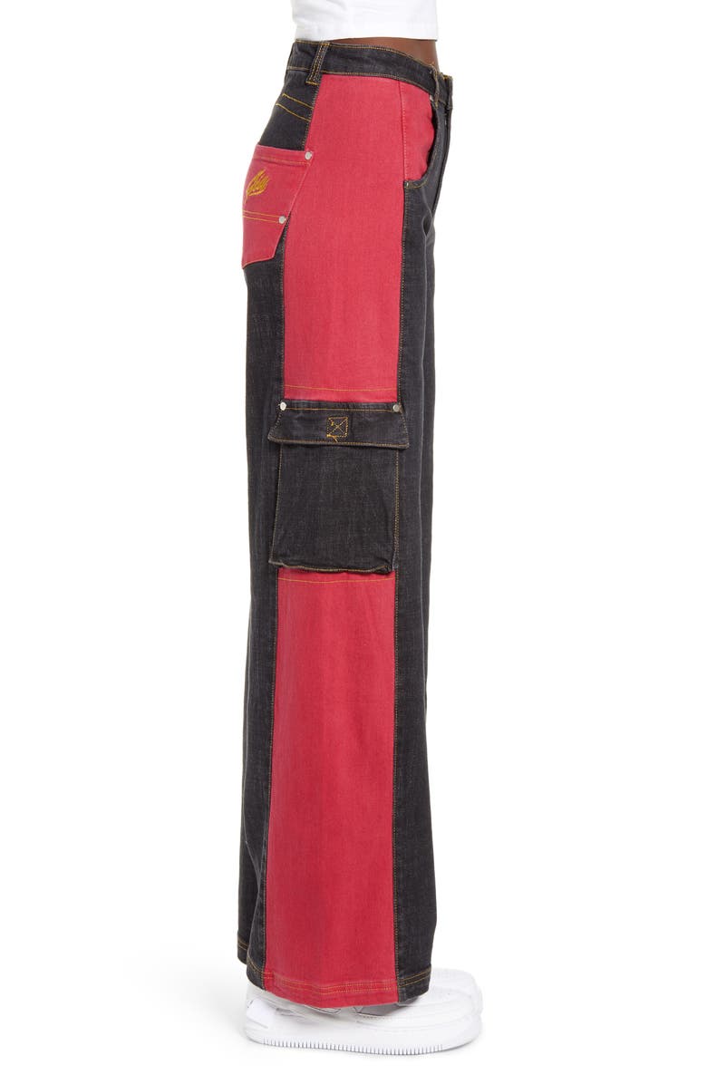 I.AM.GIA Bessi High Waist Wide Leg Cargo Jeans, Alternate, color, 