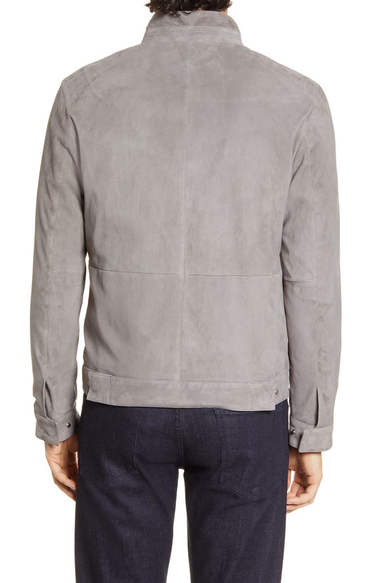 Peter Millar Spring Sails Stretch Suede Zip Jacket, Alternate, color, 