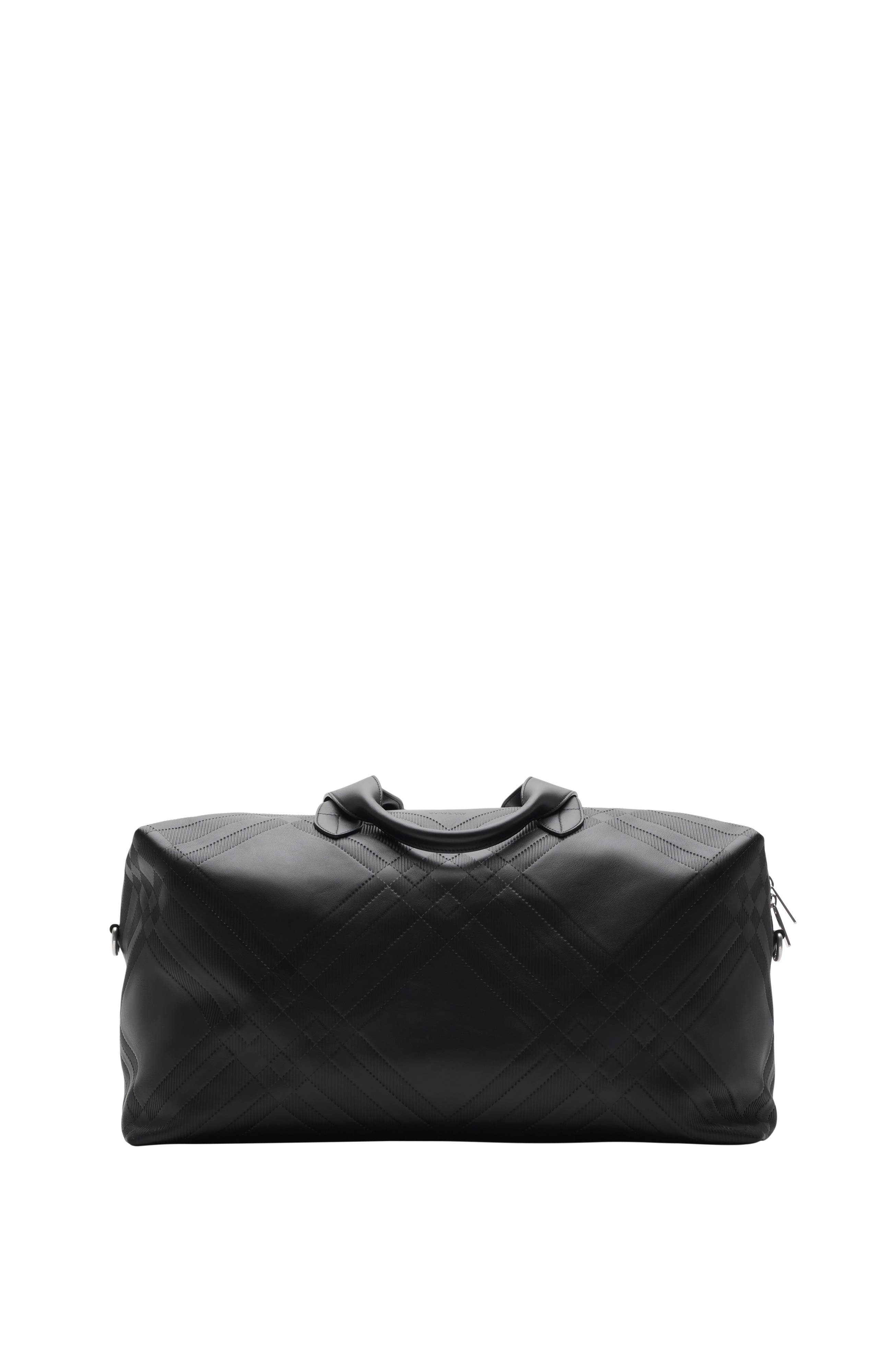 Burberry Embossed Check Duffle Bag, Main, color, 