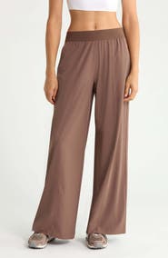 Zella Atlas Elastic Waist Wide Leg Pants