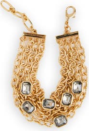 SAACHI Crystal Chain Layered Bracelet