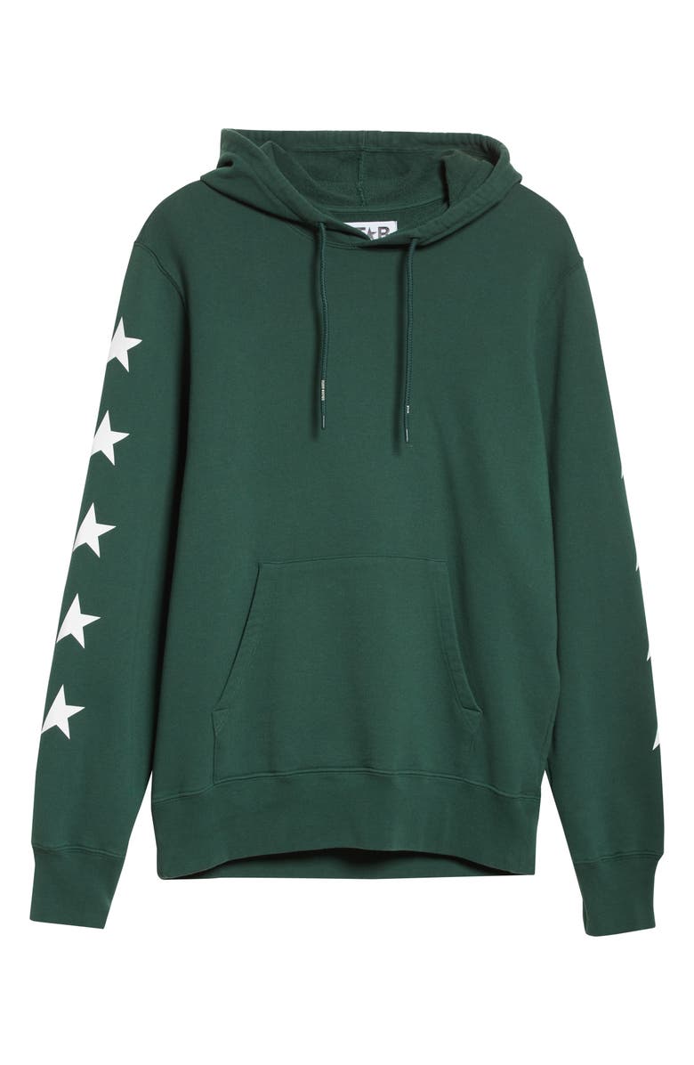 Golden Goose Men's Star Cotton Graphic Hoodie, Alternate, color, Bright Green/ White