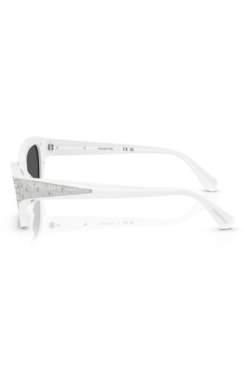 Swarovski 50mm Cat Eye Sunglasses, Alternate, color, White