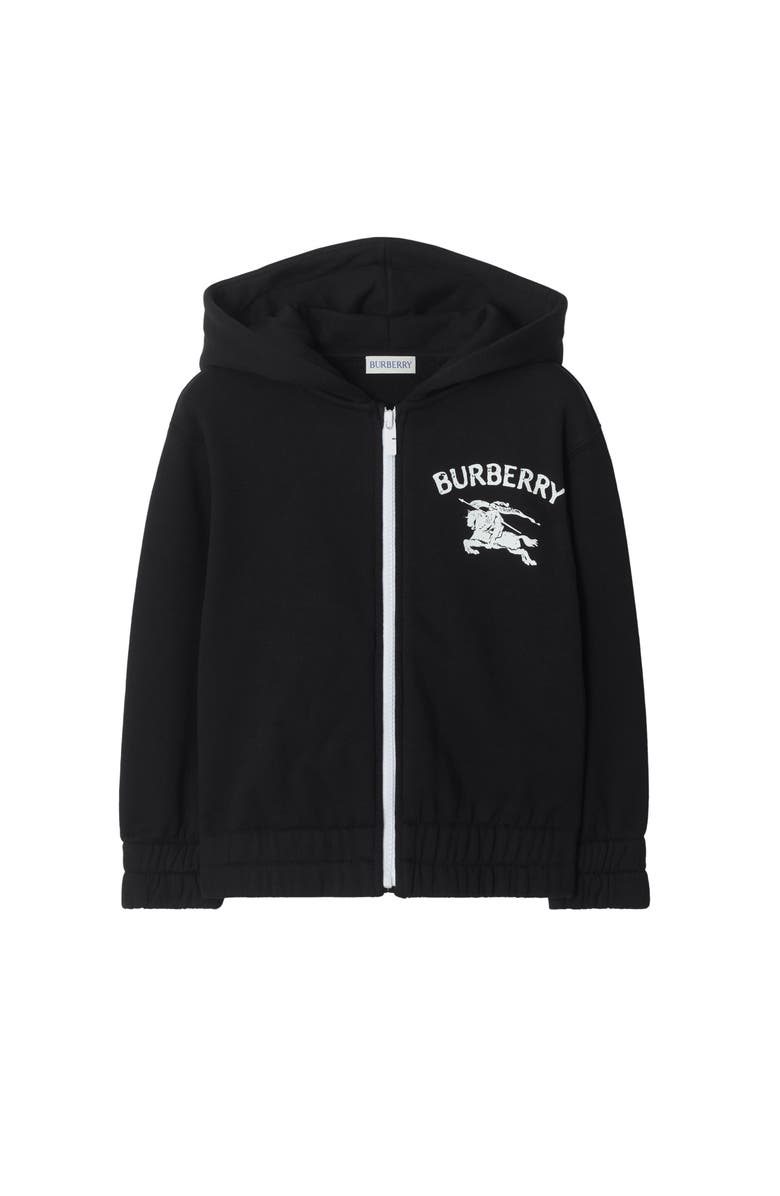 Burberry EKD Cotton Zip Hoodie, Main, color, Black