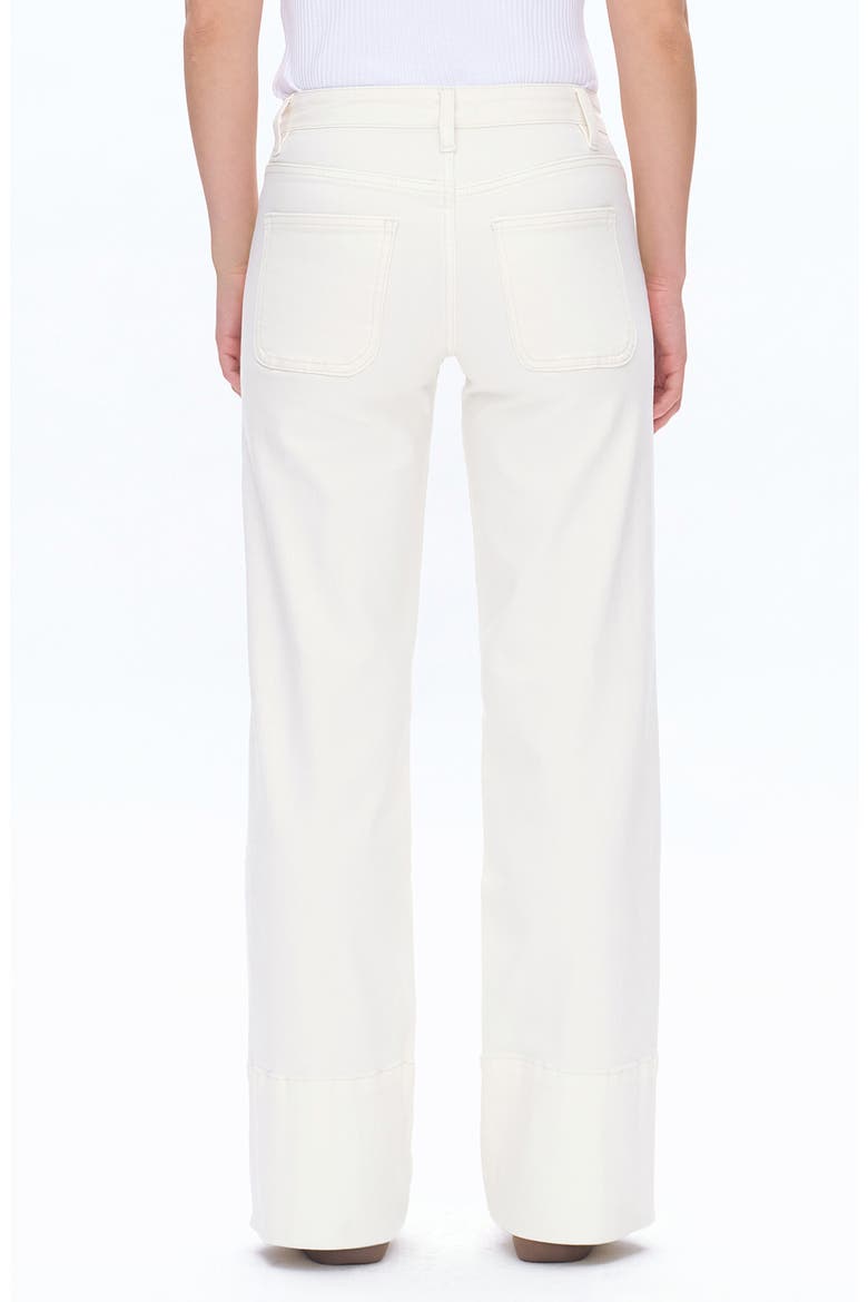 Katia Patch Pocket Wide Leg Jeans, Alternate, color, OFF WHITE