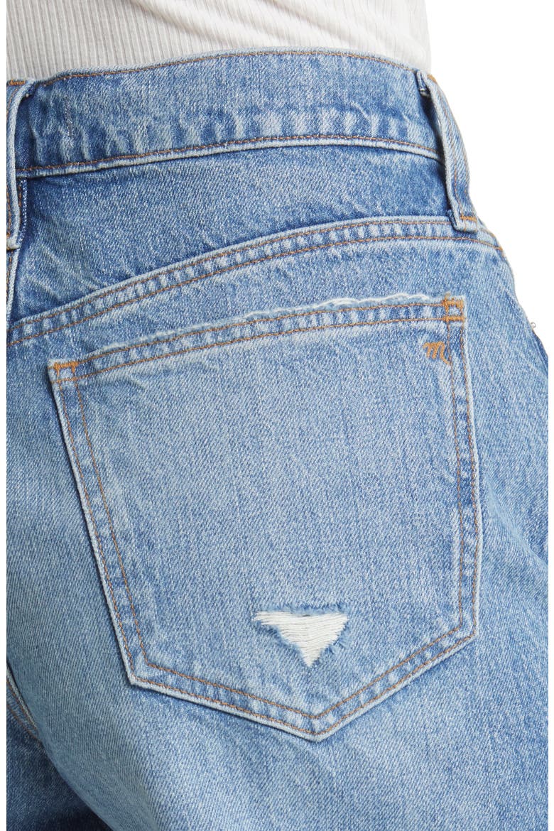Relaxed Mid Length Denim Shorts, Alternate, color, BROCKPORT WASH
