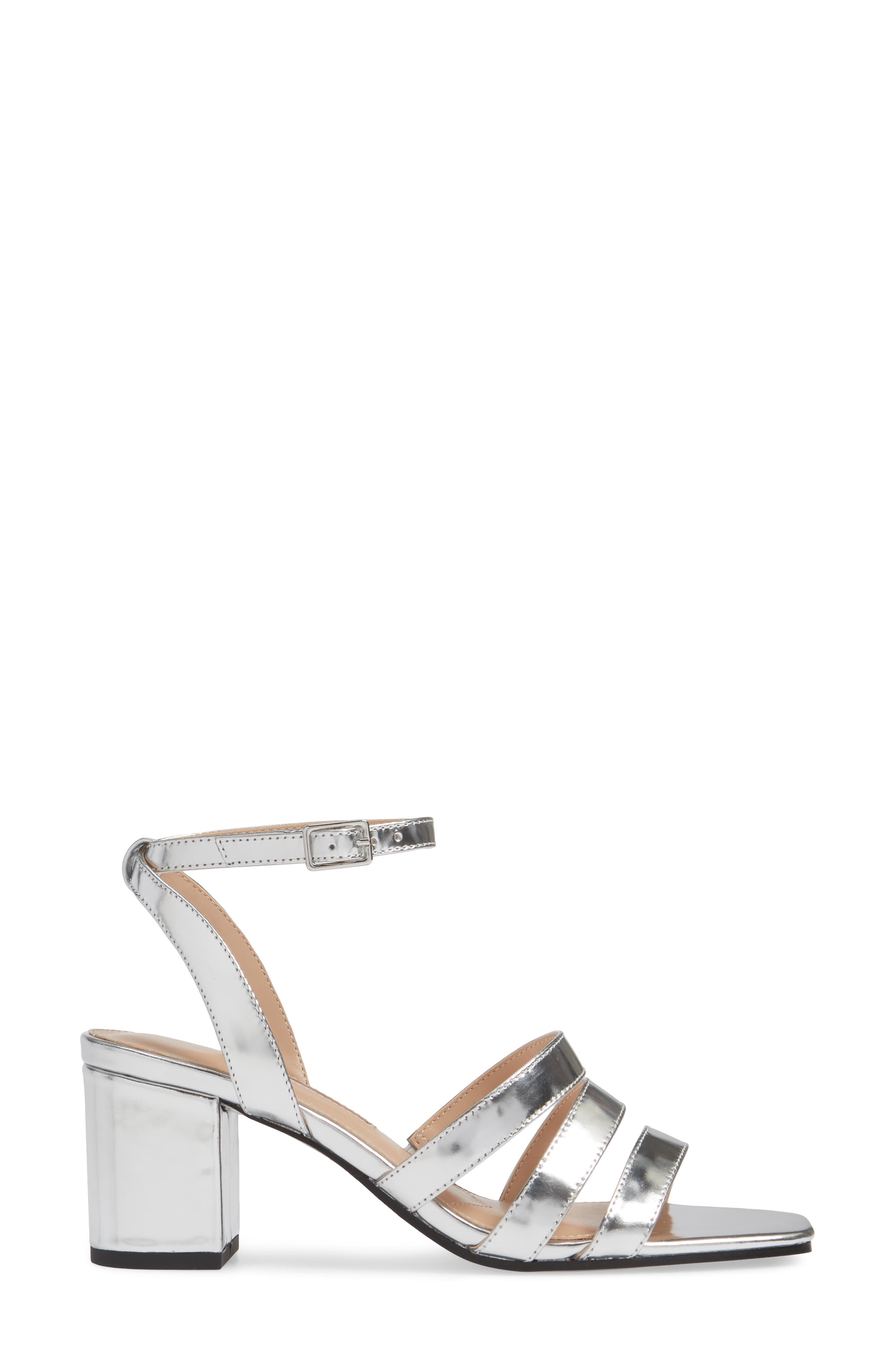 Crispin Ankle Strap Sandal, Alternate, color, SILVER LEATHER