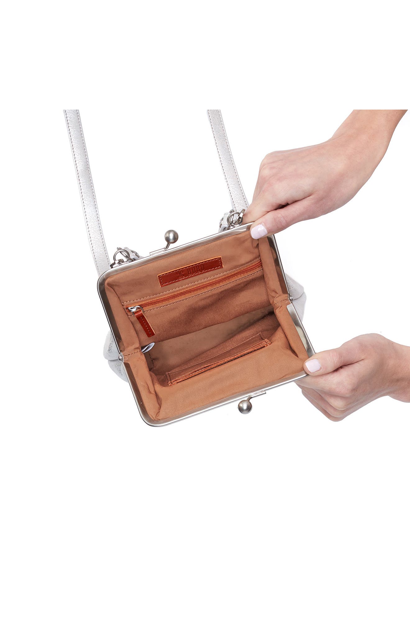 HOBO Alba Leather Frame Crossbody Bag, Alternate, color, 