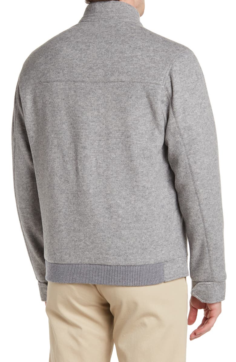 Peter Millar Crown Flex Fleece Wool Bomber Jacket, Alternate, color,