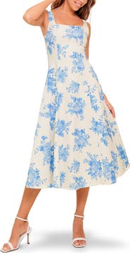 FLYING TOMATO Floral Print Midi Dress