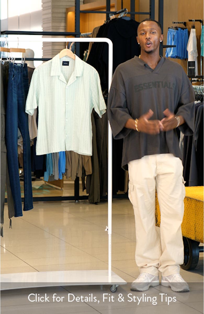 Oversize Pointelle Camp Shirt, sales video thumbnail