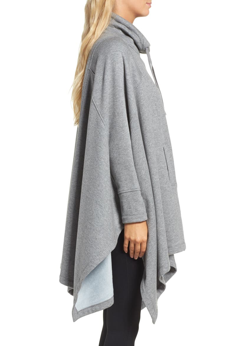 Cozy Lounge Poncho, Alternate, color, CHARCOAL HEATHER
