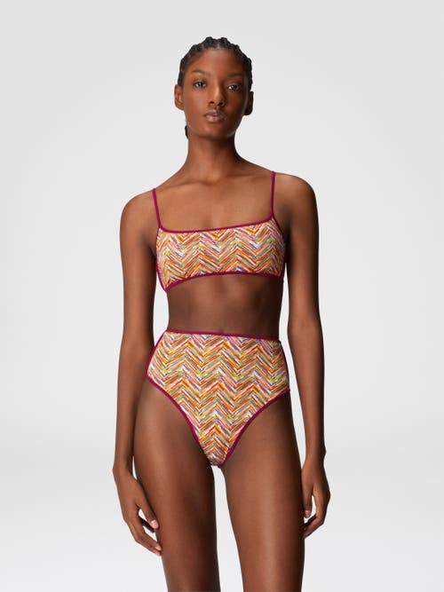 Missoni Reversible Bikini With Print And High Bottom In Multicoloured